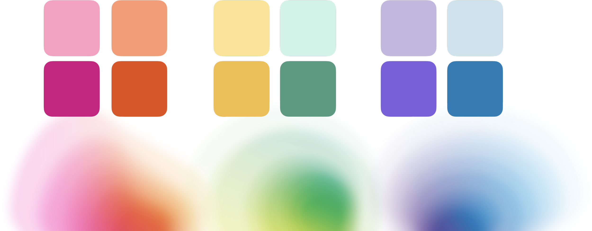 LoveTokens color exploration — combinations that move away from gendered defaults toward an inclusive palette