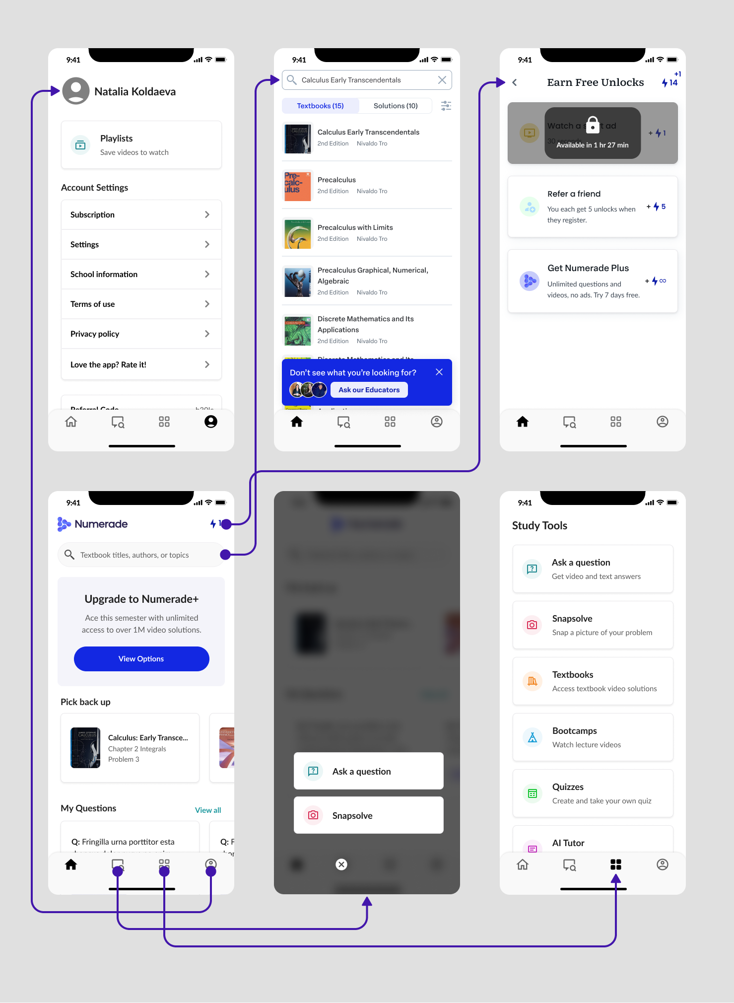 Before — the legacy navigation buried core actions behind a drawer